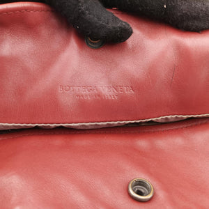 Pre-owned Bottega Veneta Intrecciato Shopper Acatl Red lambskin  handbag | stylenewstar