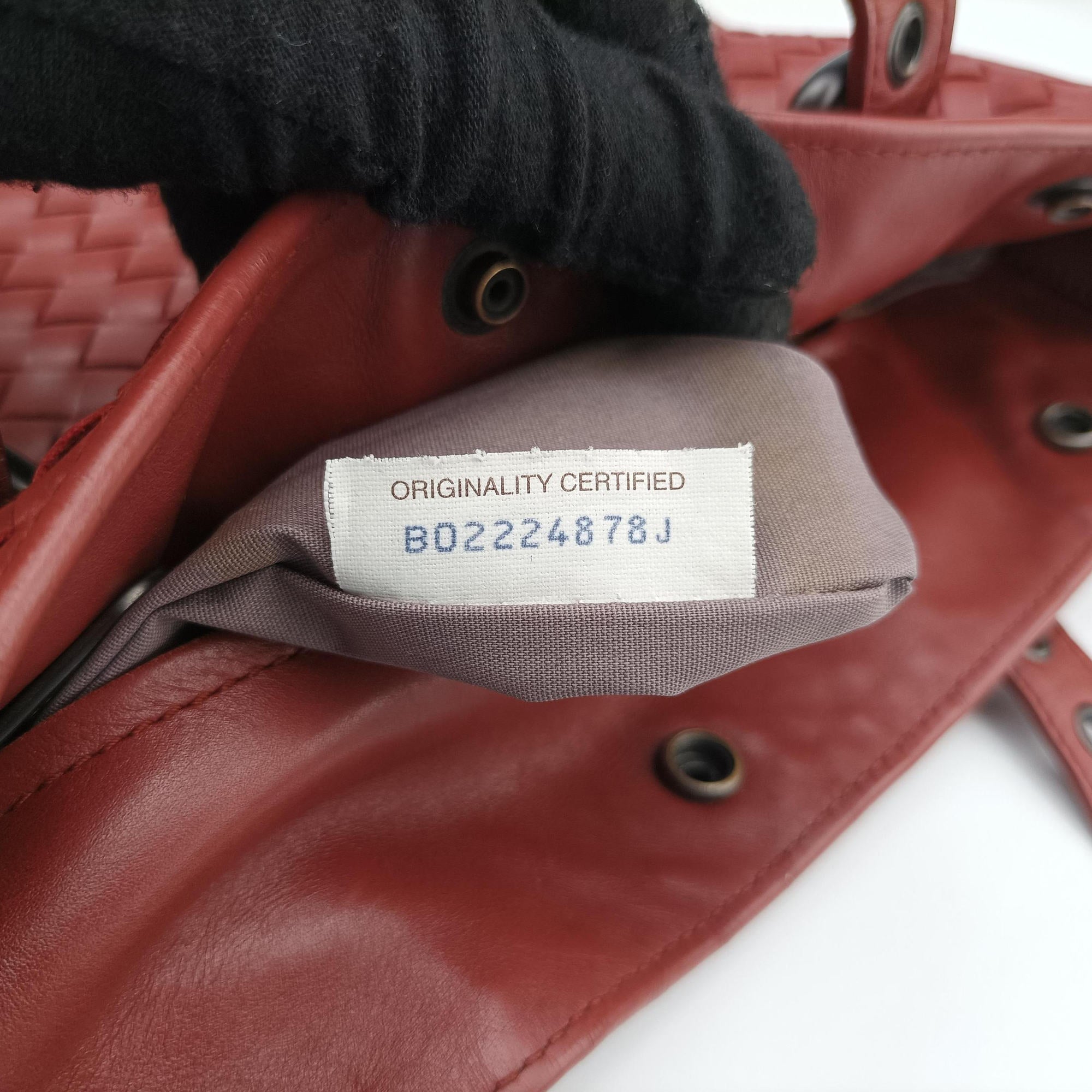 Pre-owned Bottega Veneta Intrecciato Shopper Acatl Red lambskin  handbag | stylenewstar