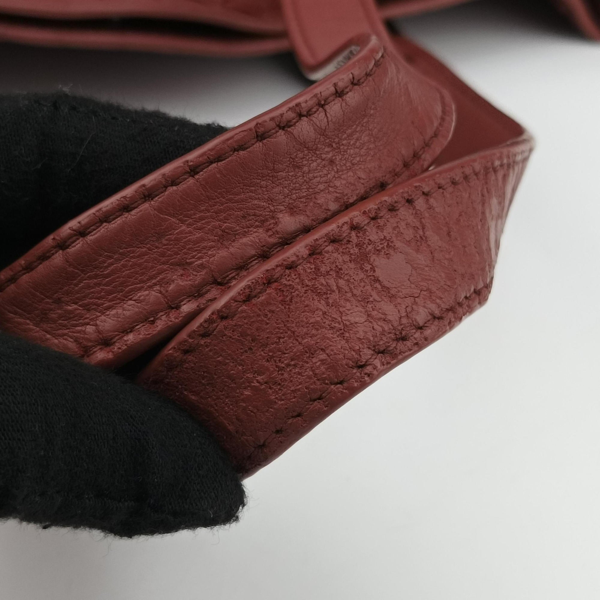Pre-owned Bottega Veneta Intrecciato Shopper Acatl Red lambskin  handbag | stylenewstar