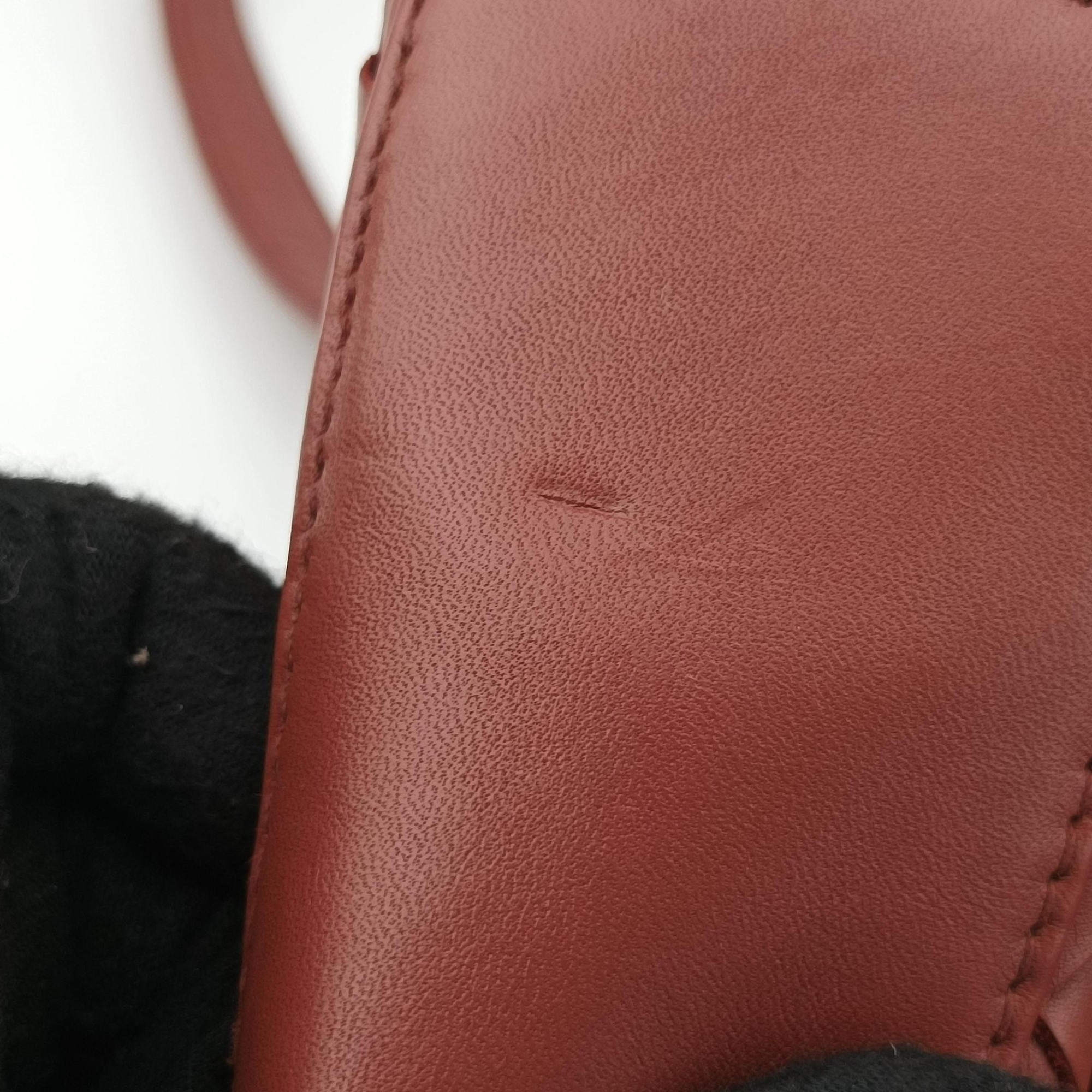 Pre-owned Bottega Veneta Intrecciato Shopper Acatl Red lambskin  handbag | stylenewstar
