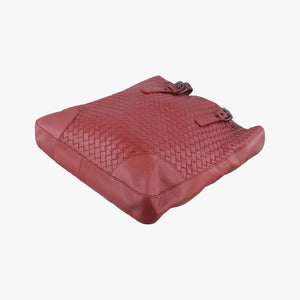 Pre-owned Bottega Veneta Intrecciato Shopper Acatl Red lambskin  handbag | stylenewstar