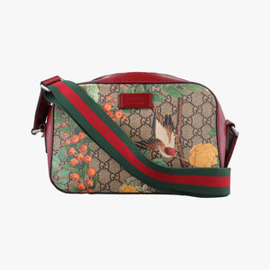 Pre-owned Gucci GG Supreme Tian Camera Brown PVC coated canvas×Leather 450947 shoulderbag | stylenewstar