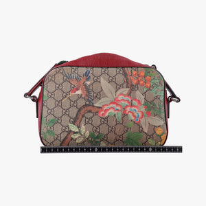 Pre-owned Gucci GG Supreme Tian Camera Brown PVC coated canvas×Leather 450947 shoulderbag | stylenewstar