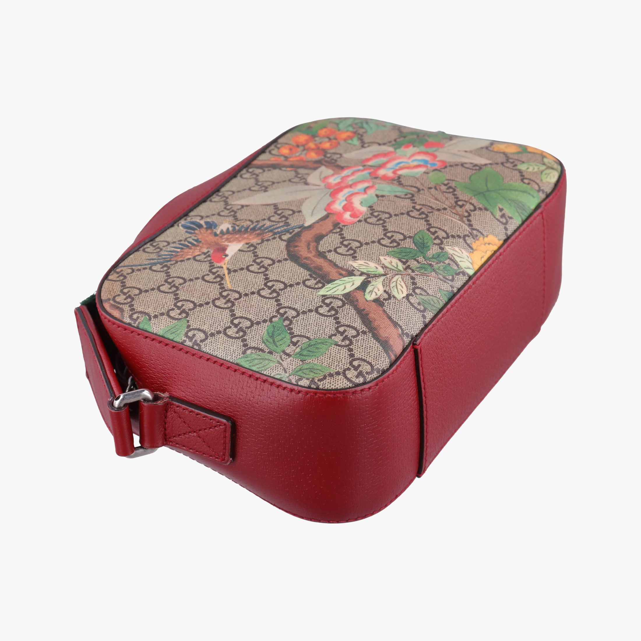 Pre-owned Gucci GG Supreme Tian Camera Brown PVC coated canvas×Leather 450947 shoulderbag | stylenewstar