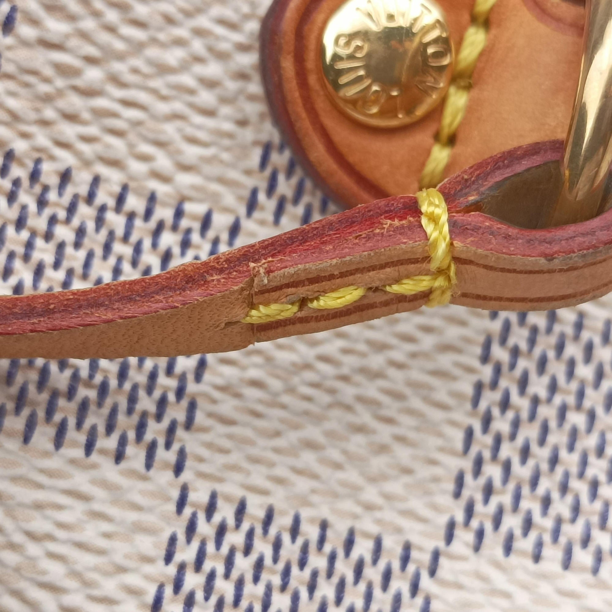 Pre-owned Louis Vuitton NEVERFULL GM Azur Damier Canvas N51108 handbag | stylenewstar