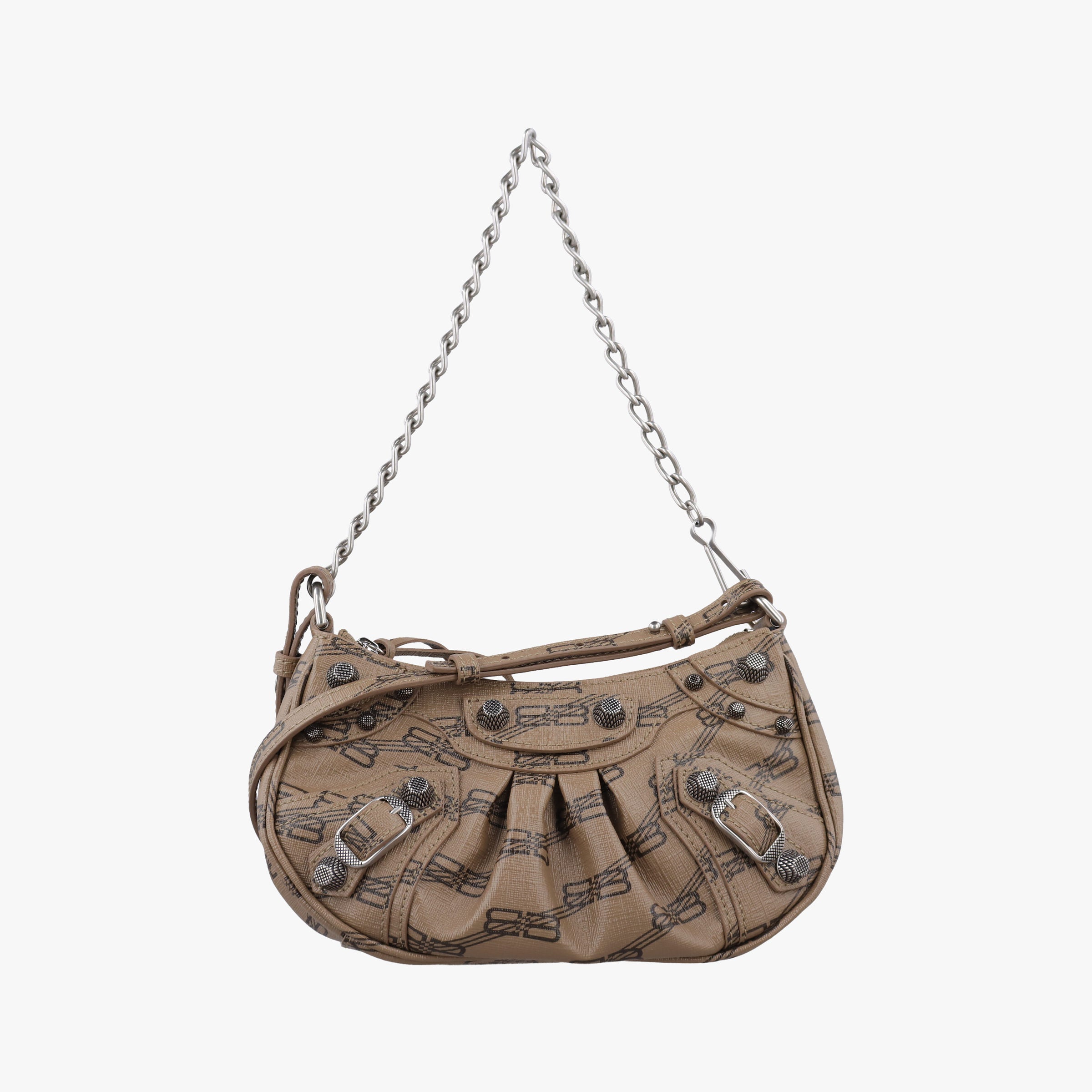 Pre-owned Balenciaga Le Cagole mini Brown Leather  shoulderbag | stylenewstar