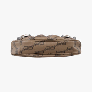 Pre-owned Balenciaga Le Cagole mini Brown Leather  shoulderbag | stylenewstar