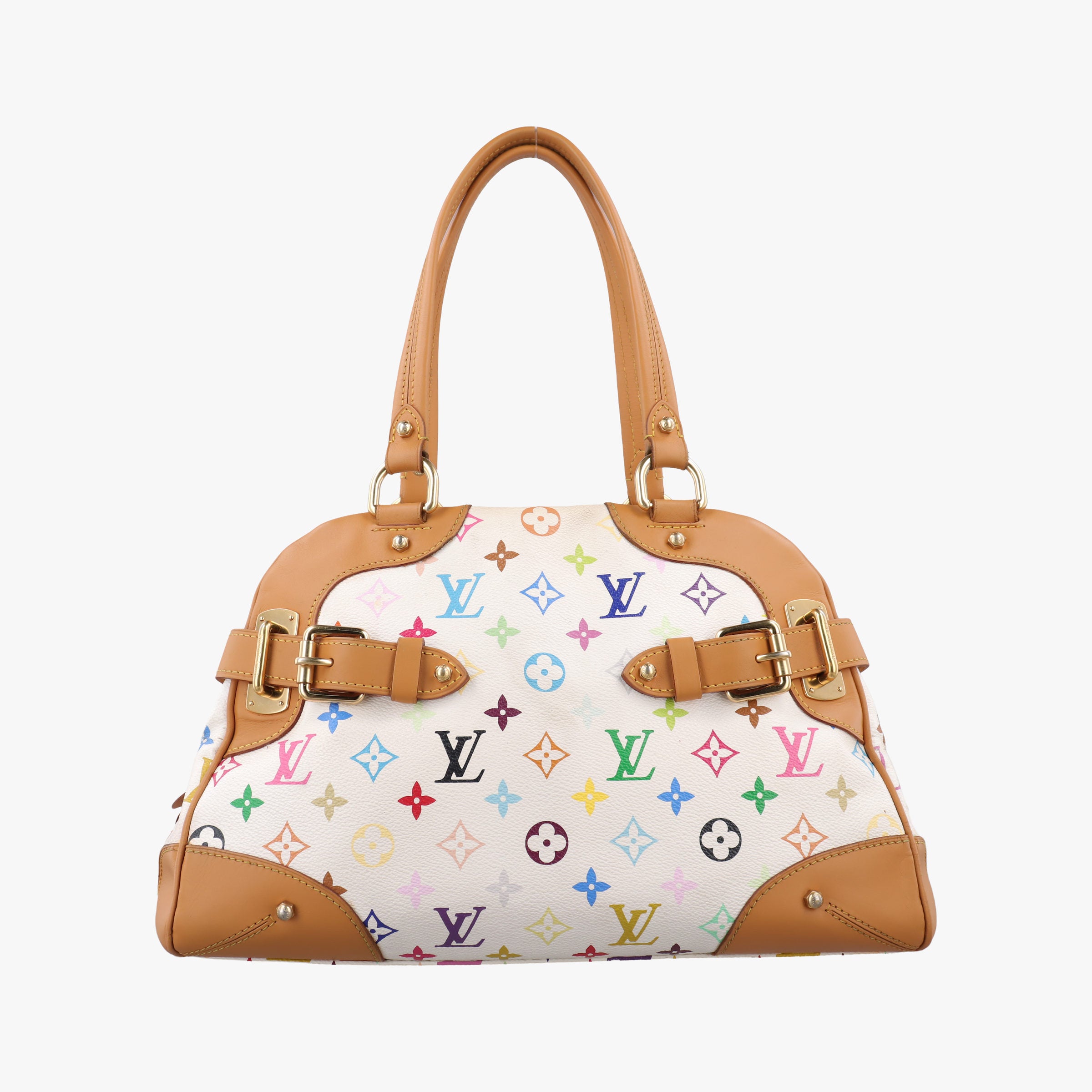 Vintage Louis Vuitton CLAUDIA white Monogram Multicolor M40193 handbag | stylenewstar