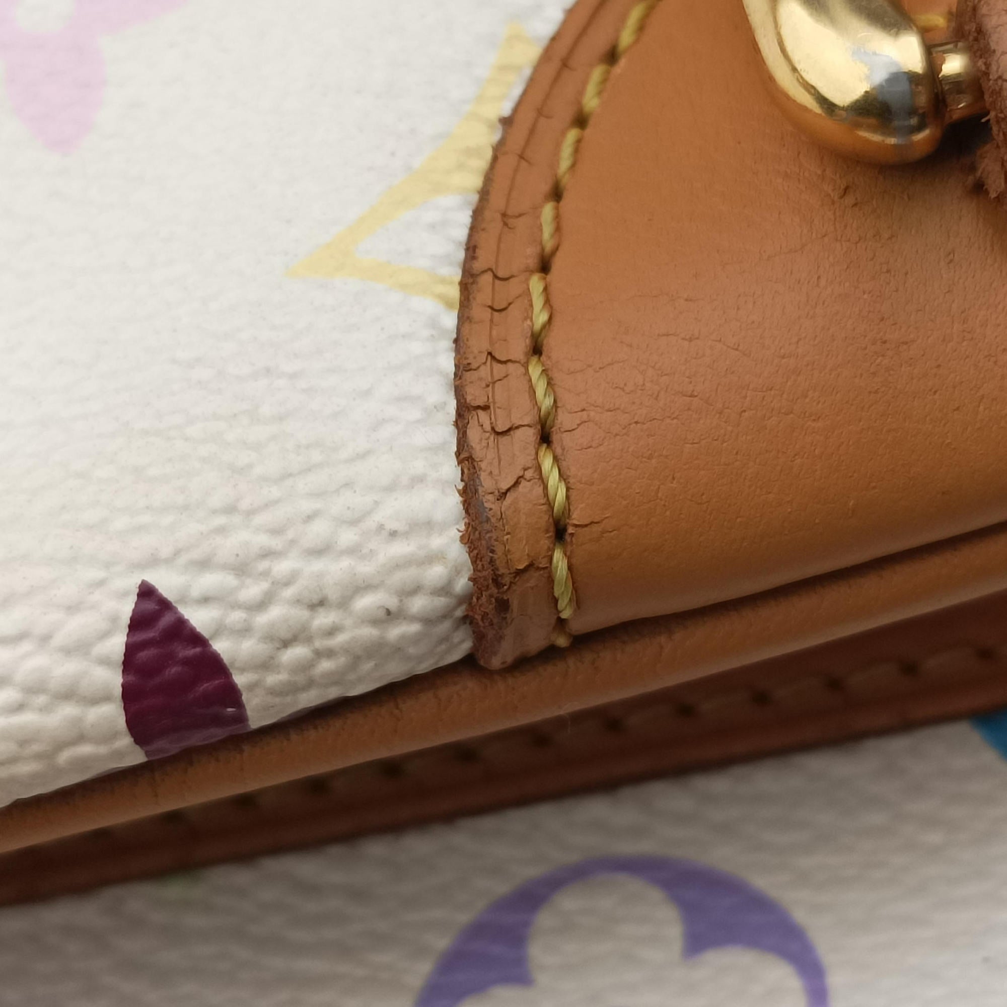 Vintage Louis Vuitton CLAUDIA white Monogram Multicolor M40193 handbag | stylenewstar