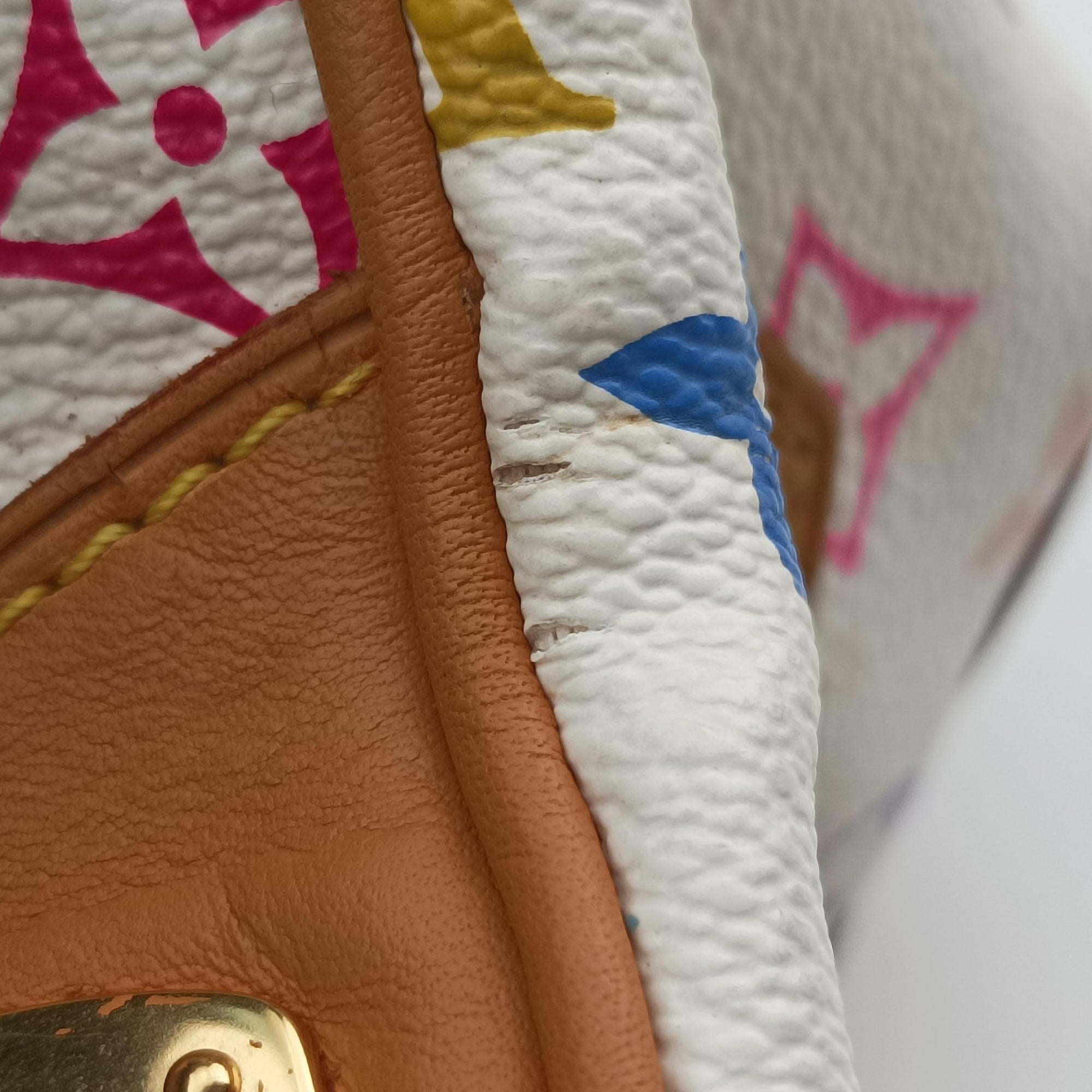 Vintage Louis Vuitton CLAUDIA white Monogram Multicolor M40193 handbag | stylenewstar