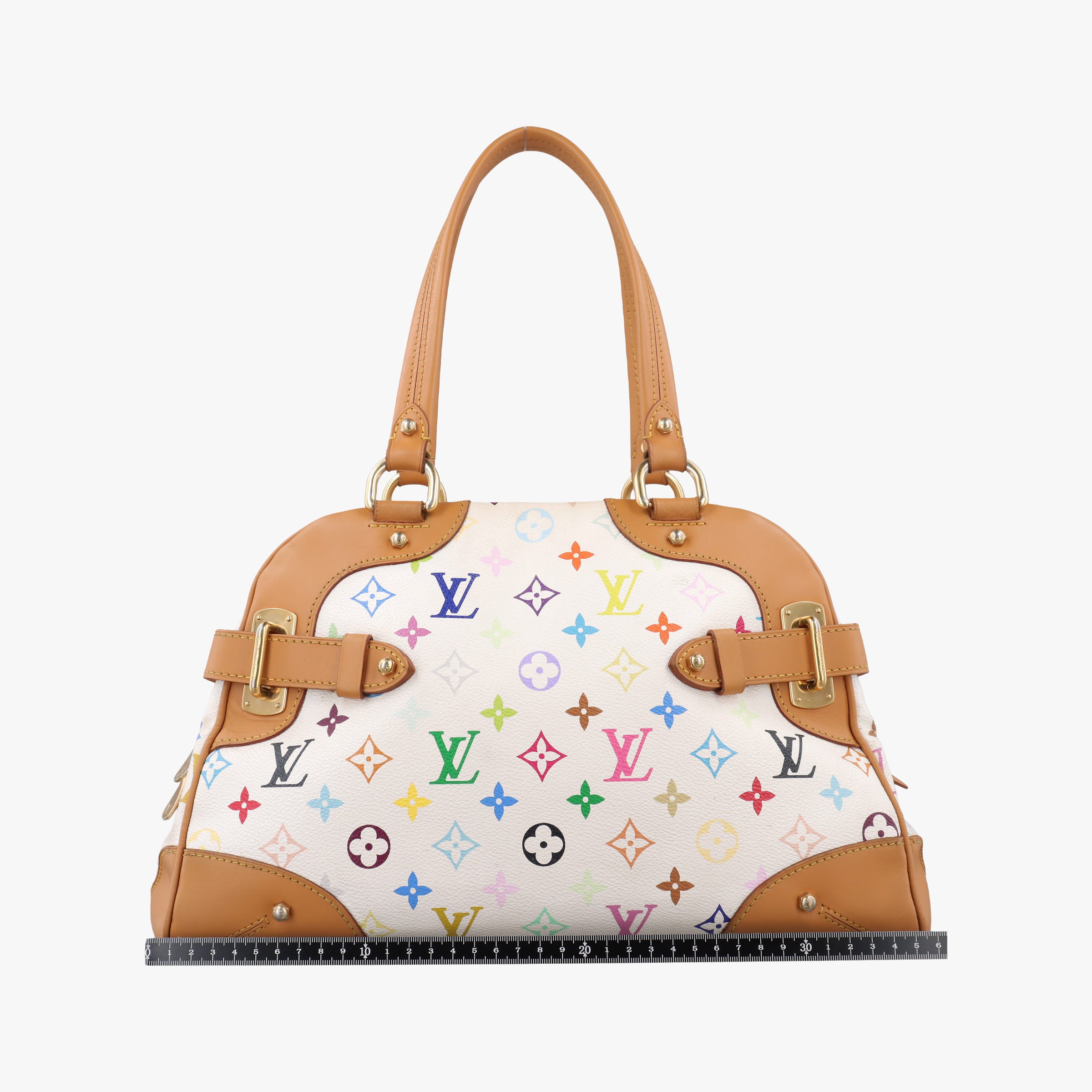 Vintage Louis Vuitton CLAUDIA white Monogram Multicolor M40193 handbag | stylenewstar