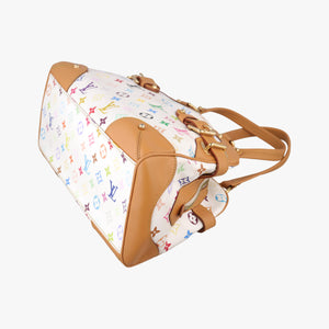 Vintage Louis Vuitton CLAUDIA white Monogram Multicolor M40193 handbag | stylenewstar
