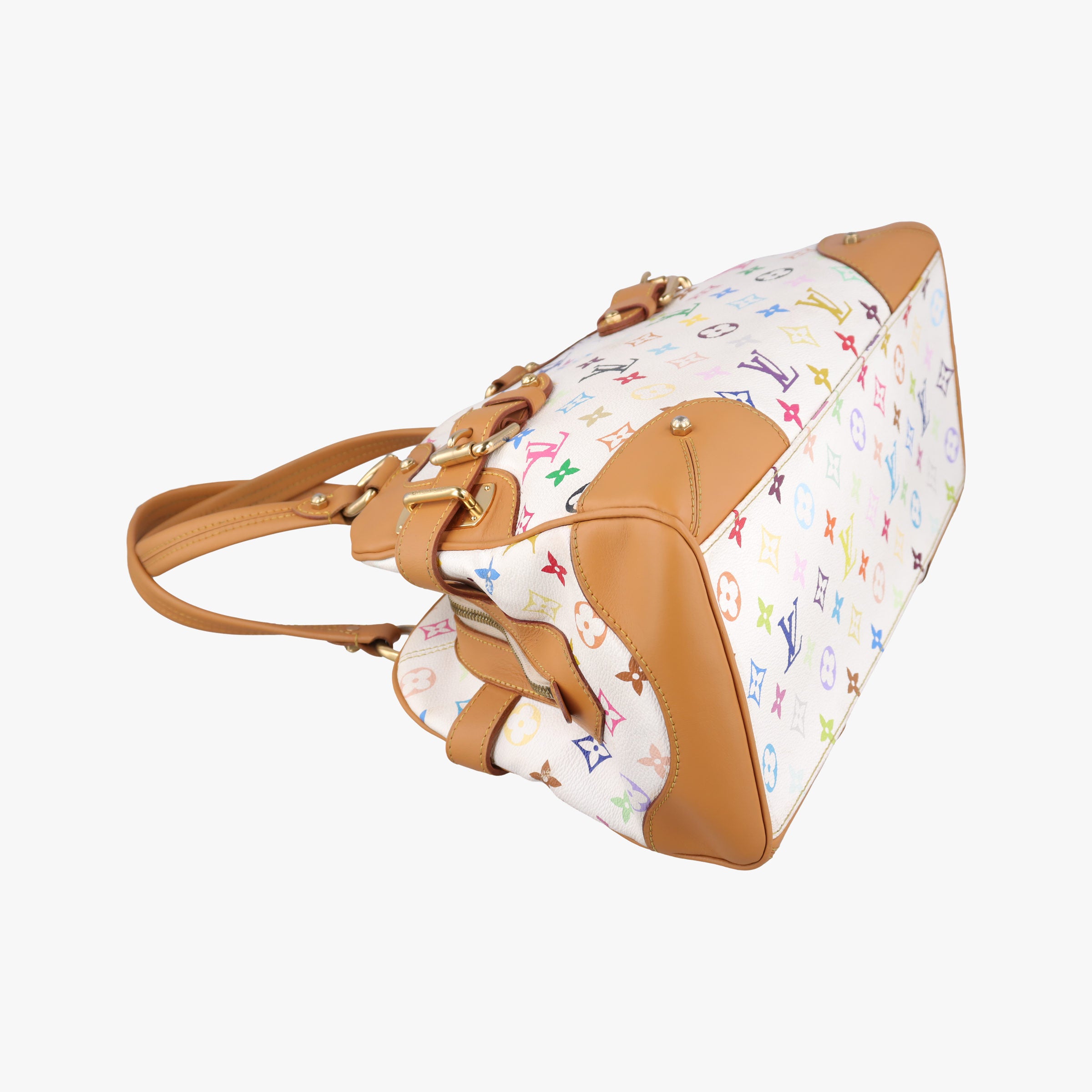 Vintage Louis Vuitton CLAUDIA white Monogram Multicolor M40193 handbag | stylenewstar
