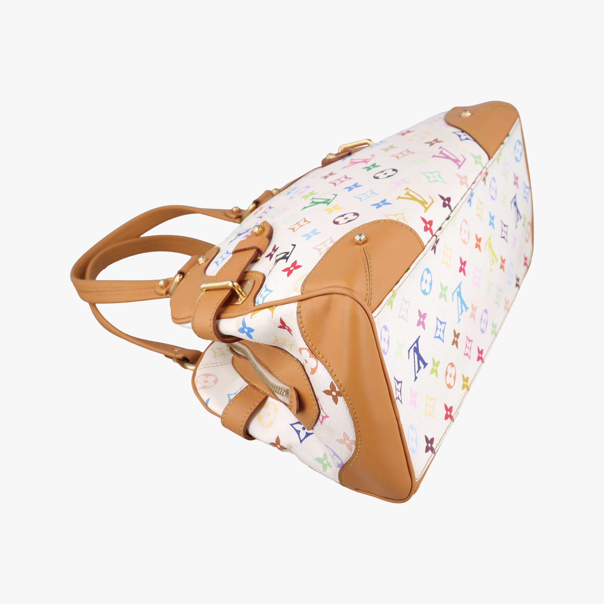 Vintage Louis Vuitton CLAUDIA white Monogram Multicolor M40193 handbag | stylenewstar