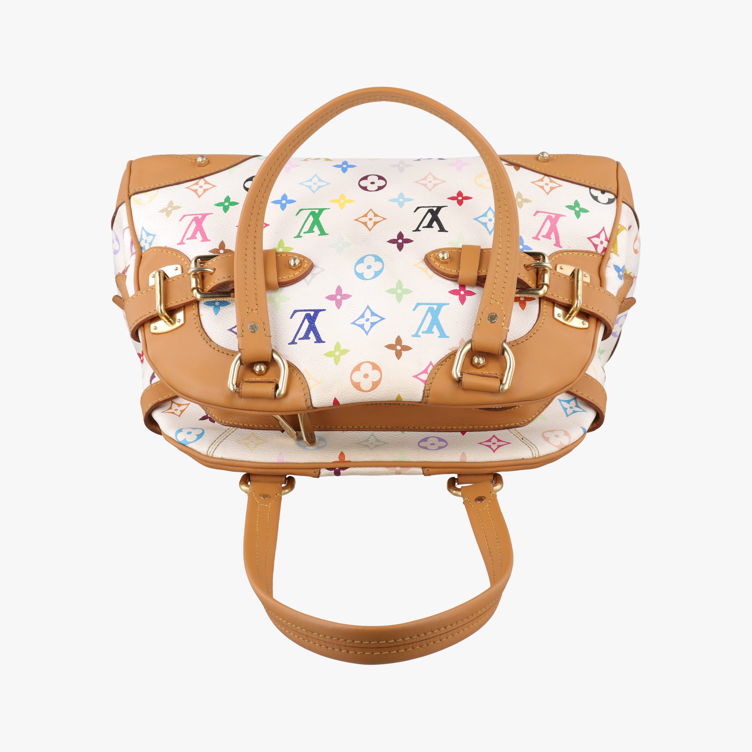 Vintage Louis Vuitton CLAUDIA white Monogram Multicolor M40193 handbag | stylenewstar