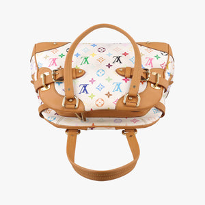 Vintage Louis Vuitton CLAUDIA white Monogram Multicolor M40193 handbag | stylenewstar