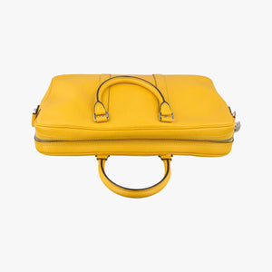 Pre-owned Louis Vuitton Porte Documents Voyage Jaune Taiga M30636 handbag | stylenewstar