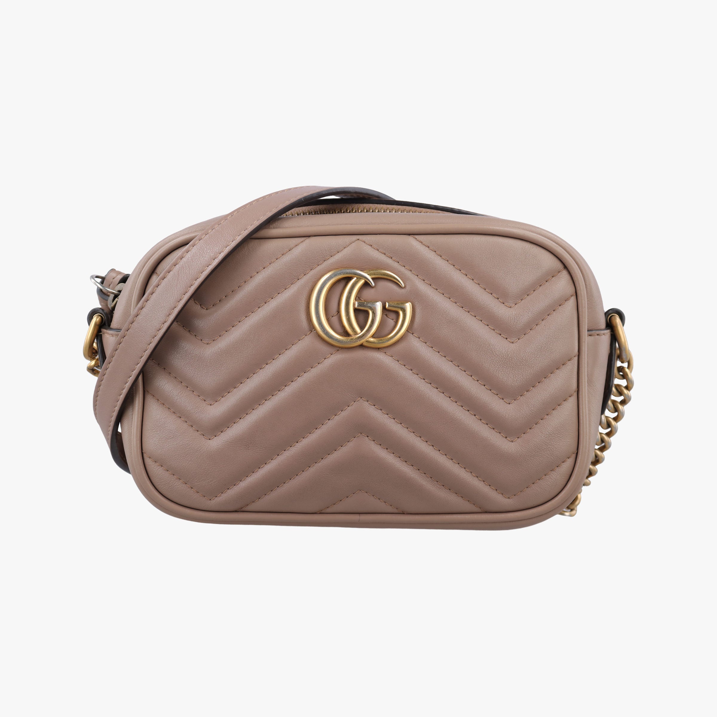 Secondhand Gucci GG Marmont Beige Leather 448065 shoulderbag | stylenewstar