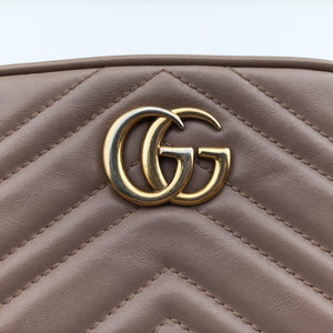Secondhand Gucci GG Marmont Beige Leather 448065 shoulderbag | stylenewstar