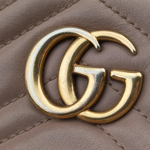 Secondhand Gucci GG Marmont Beige Leather 448065 shoulderbag | stylenewstar