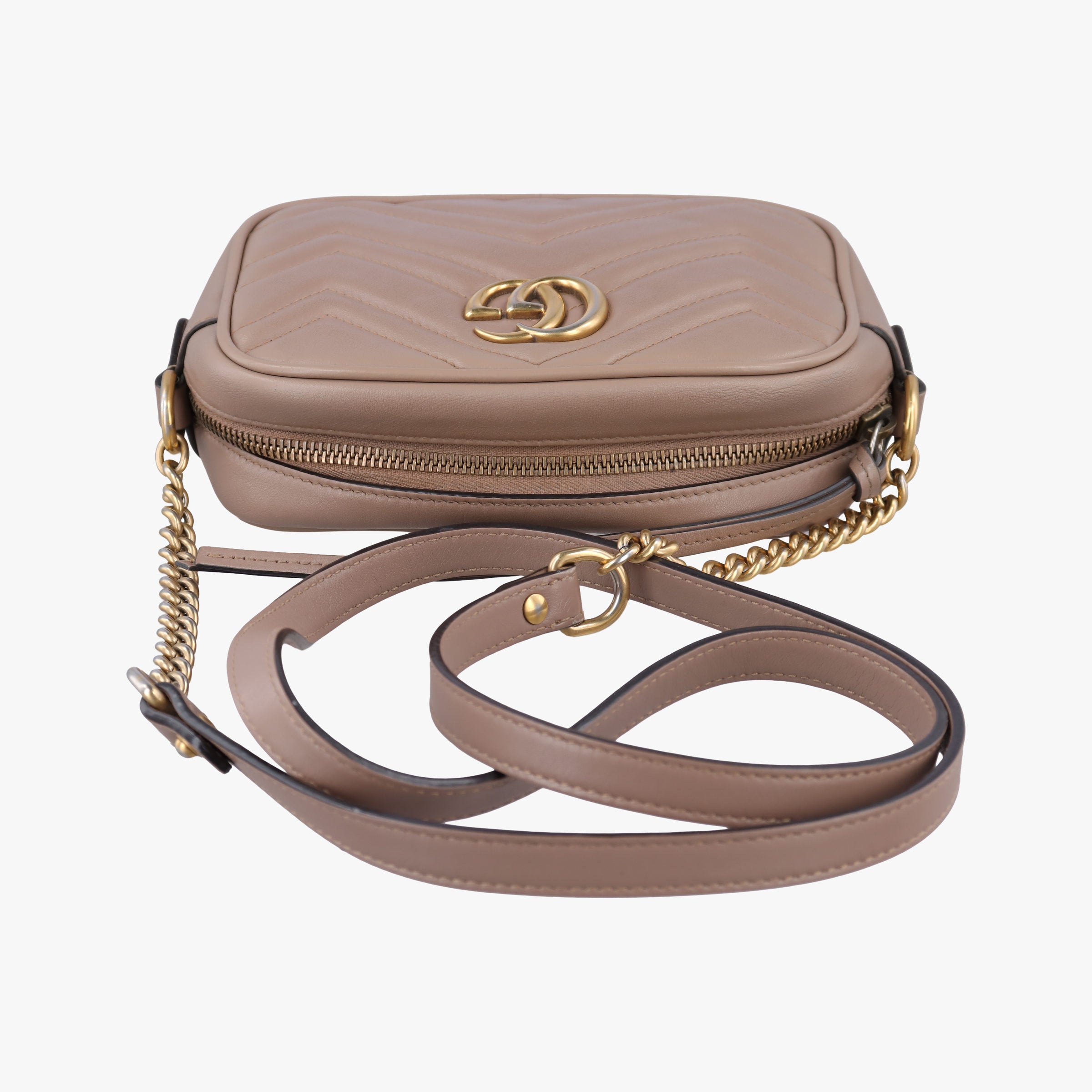 Secondhand Gucci GG Marmont Beige Leather 448065 shoulderbag | stylenewstar