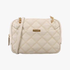 Pre-owned Yves Saint Laurent Quilted White Leather 582463 shoulderbag | stylenewstar