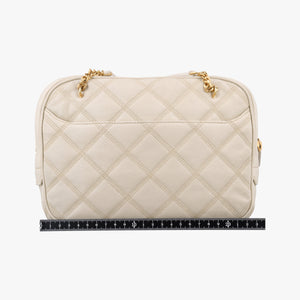 Pre-owned Yves Saint Laurent Quilted White Leather 582463 shoulderbag | stylenewstar
