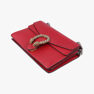 Pre-owned Gucci Dionysus Red Leather 400249 shoulderbag | stylenewstar