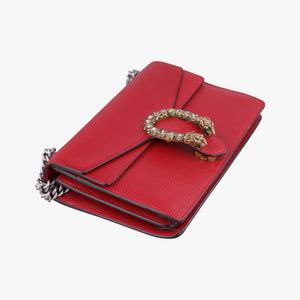 Pre-owned Gucci Dionysus Red Leather 400249 shoulderbag | stylenewstar