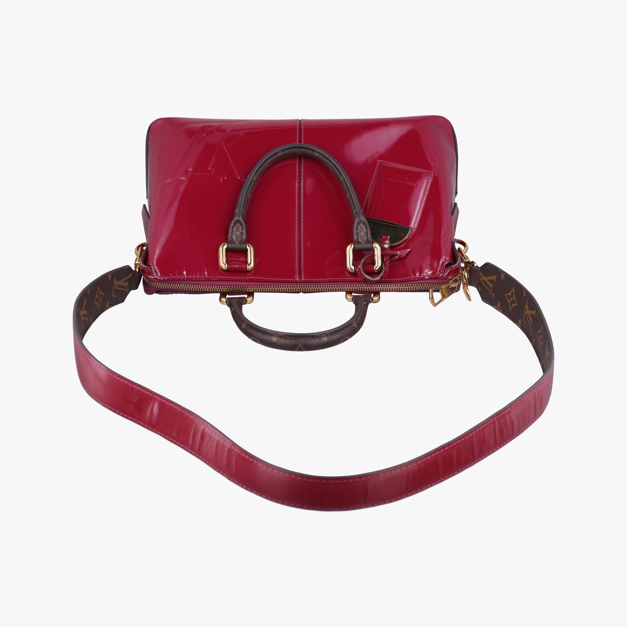 Pre-owned Louis Vuitton MIROIR TOTE MAGENTA Vernis M54640 shoulderbag | stylenewstar