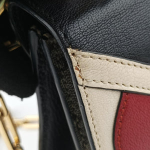 Pre-owned Gucci Mini Fox Brooch Bamboo Beige×Multicolour PVC coated canvas×Leather 466428 shoulderbag | stylenewstar