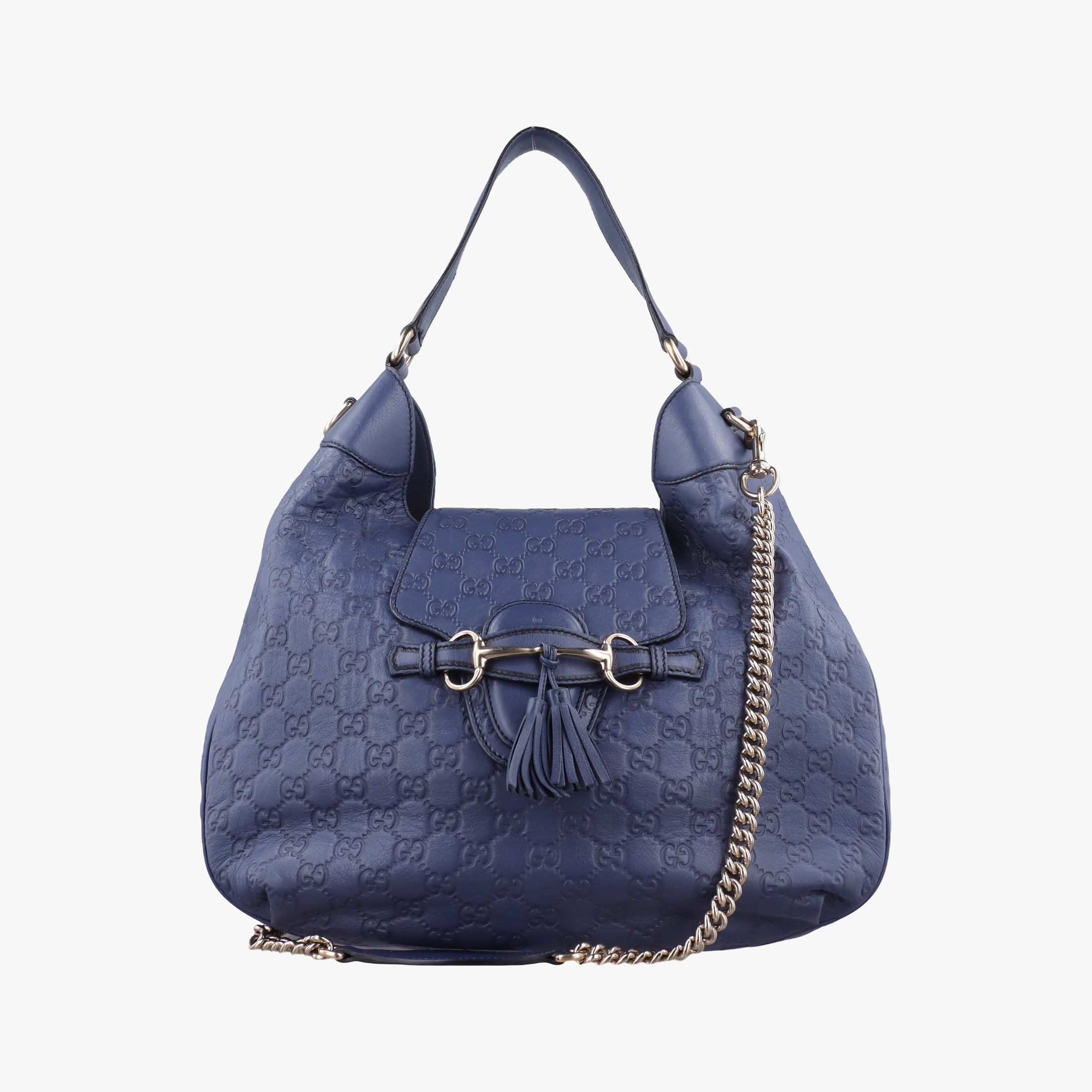 Vintage Gucci Emily Hobo Blue Leather 322226 shoulderbag | stylenewstar