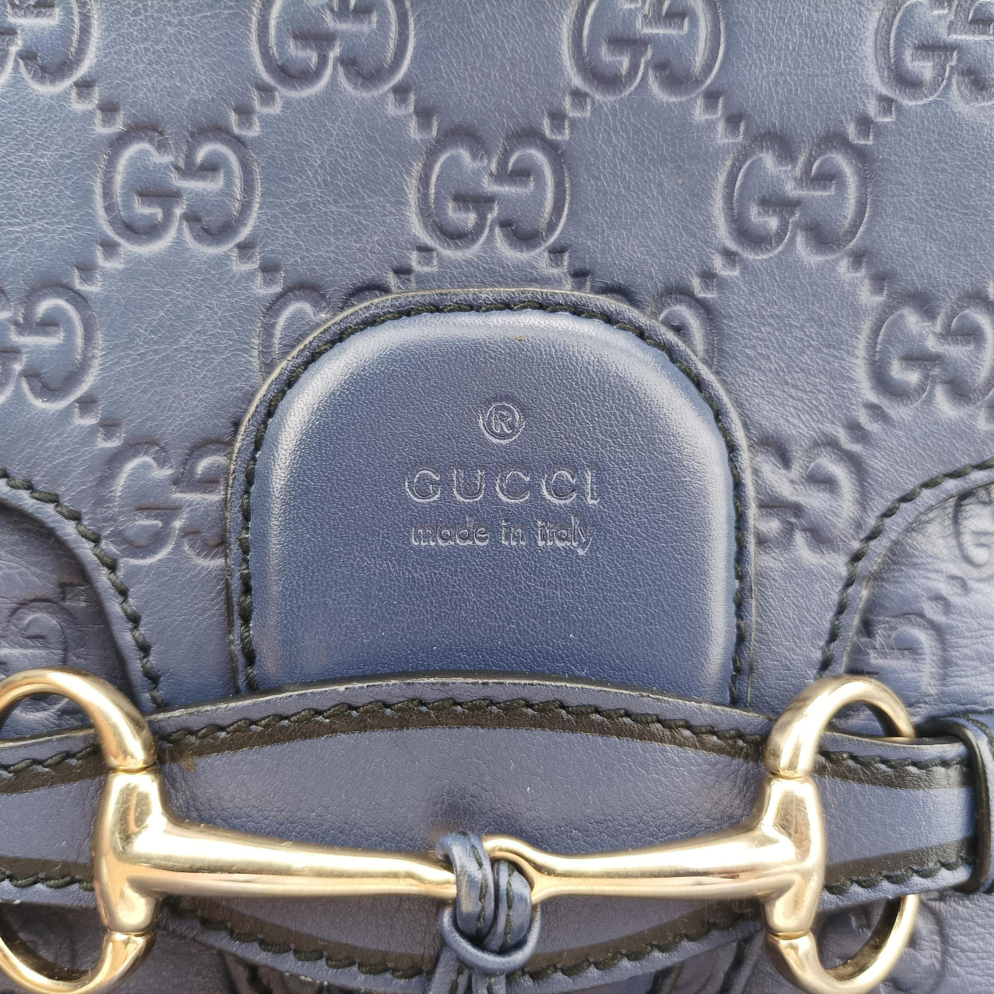 Vintage Gucci Emily Hobo Blue Leather 322226 shoulderbag | stylenewstar