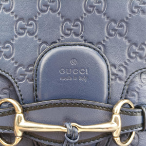 Vintage Gucci Emily Hobo Blue Leather 322226 shoulderbag | stylenewstar