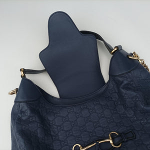 Vintage Gucci Emily Hobo Blue Leather 322226 shoulderbag | stylenewstar