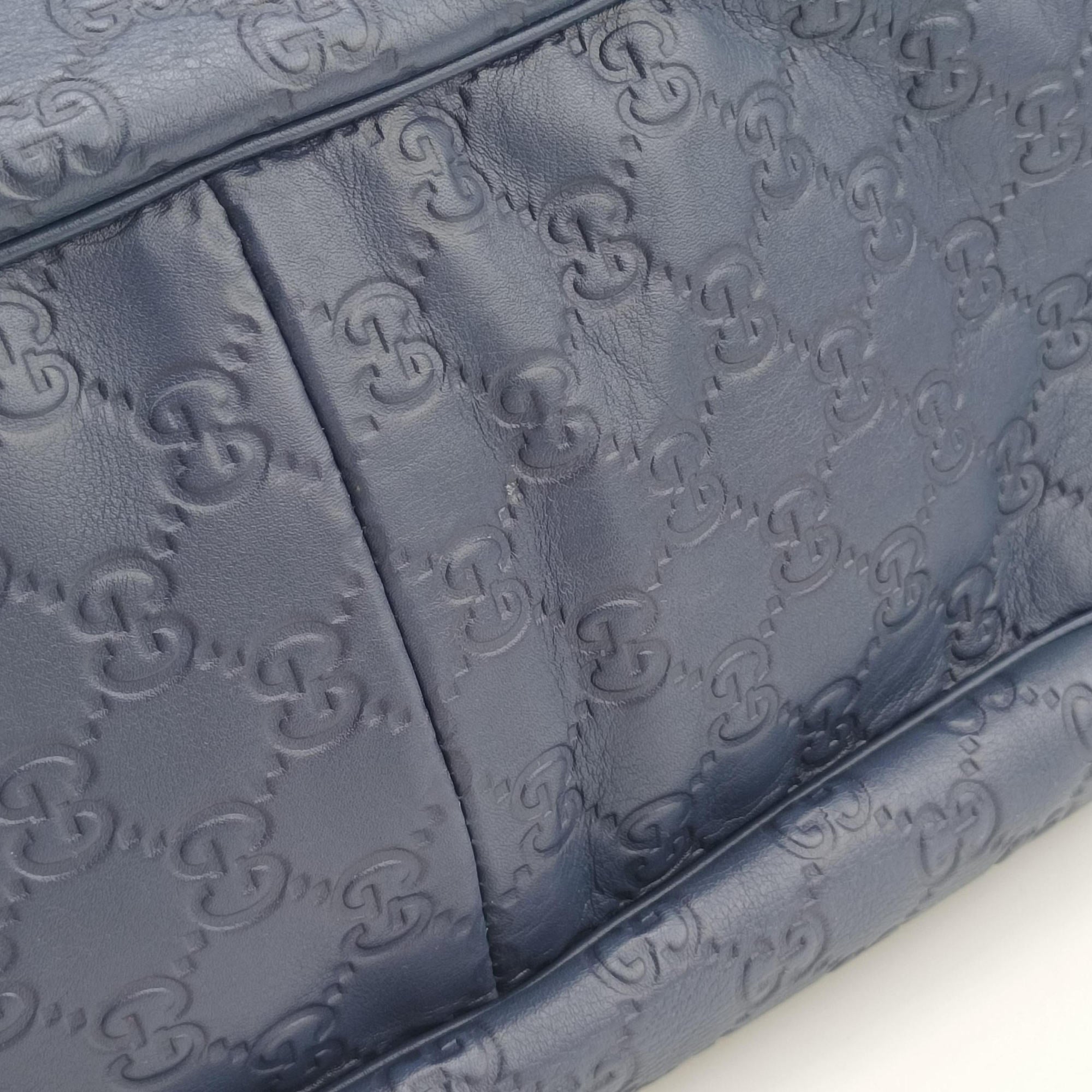 Vintage Gucci Emily Hobo Blue Leather 322226 shoulderbag | stylenewstar