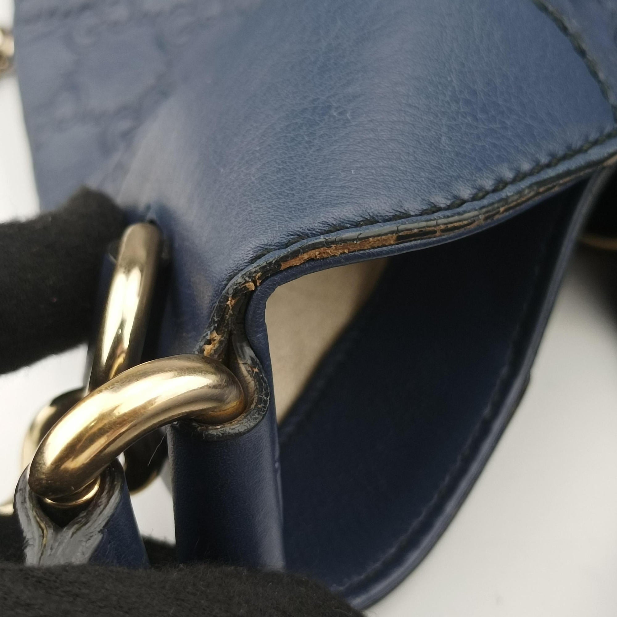 Vintage Gucci Emily Hobo Blue Leather 322226 shoulderbag | stylenewstar