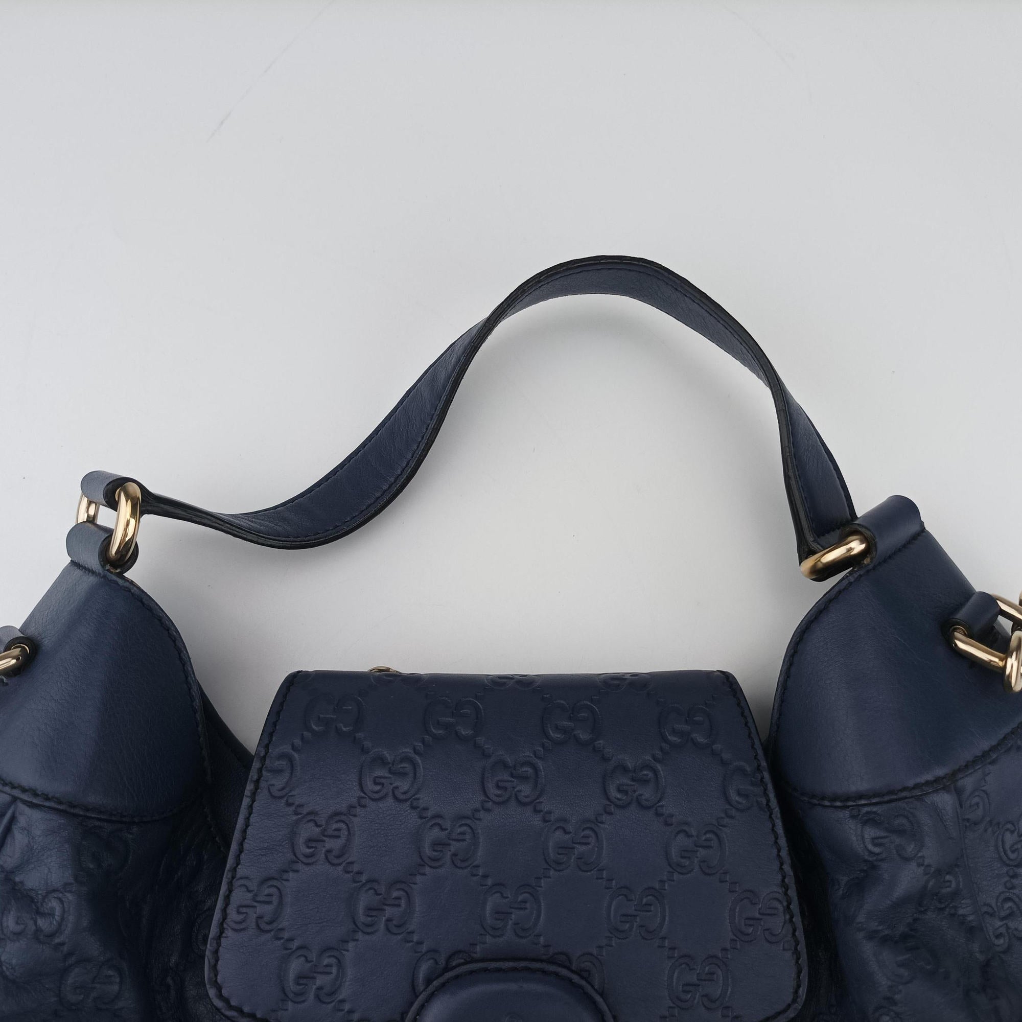 Vintage Gucci Emily Hobo Blue Leather 322226 shoulderbag | stylenewstar