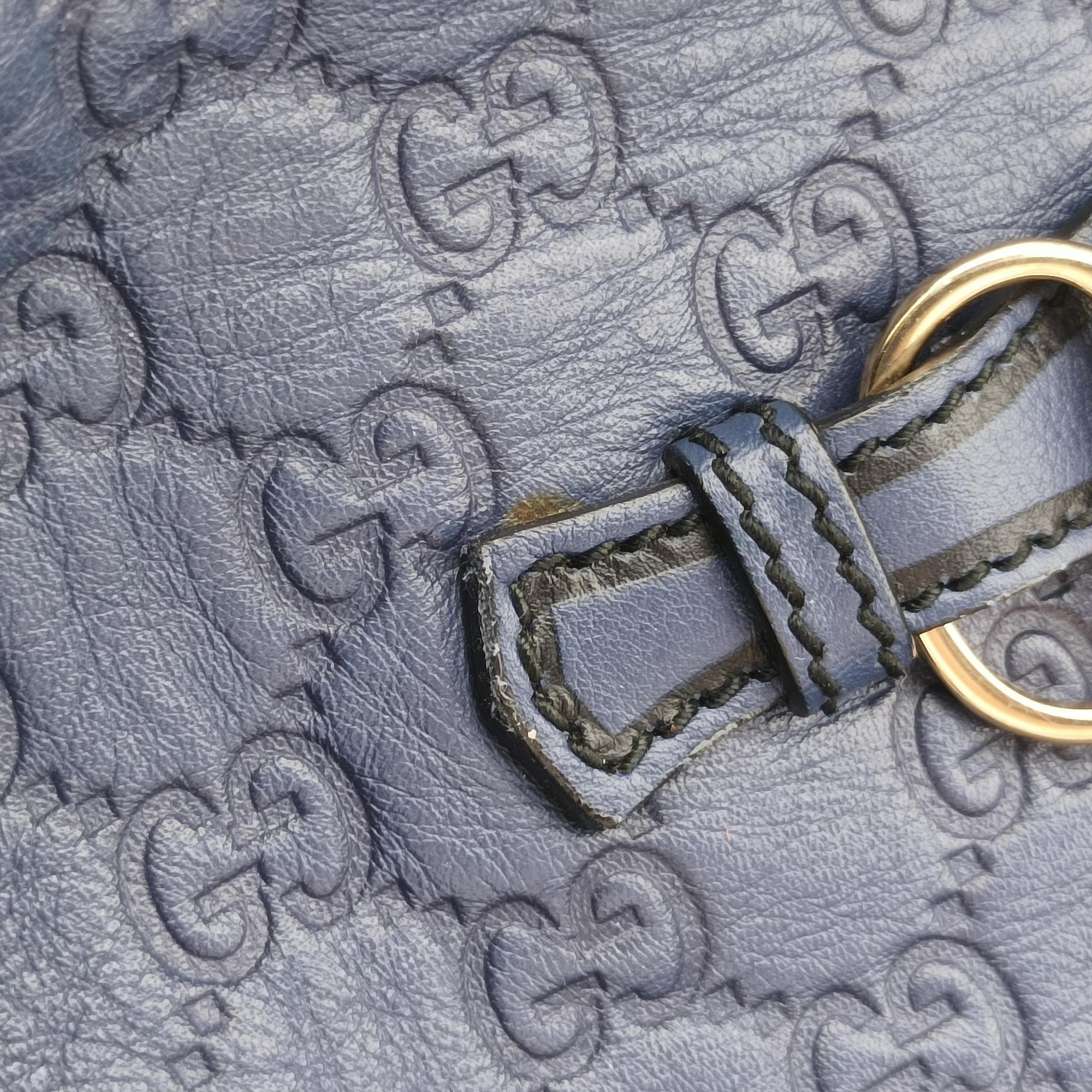 Vintage Gucci Emily Hobo Blue Leather 322226 shoulderbag | stylenewstar