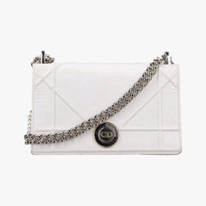 Secondhand Christian Dior Diorama White Leather  shoulderbag | stylenewstar