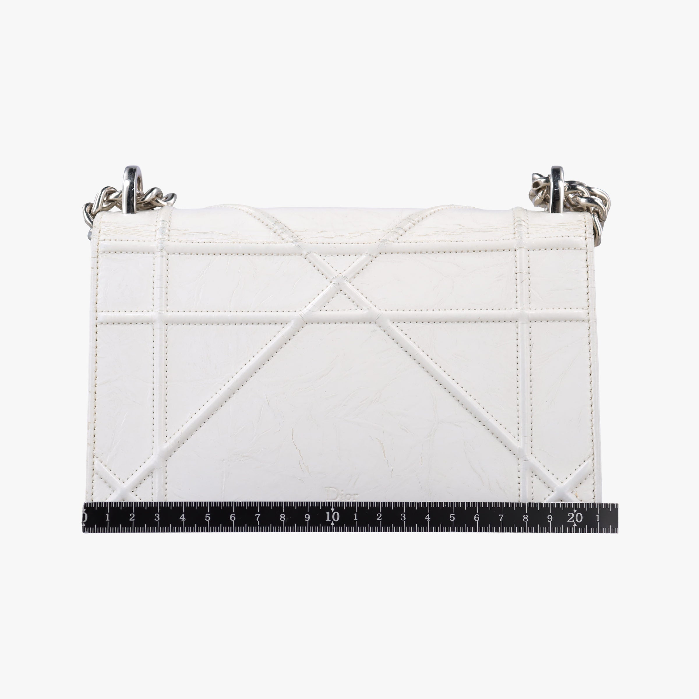 Secondhand Christian Dior Diorama White Leather  shoulderbag | stylenewstar
