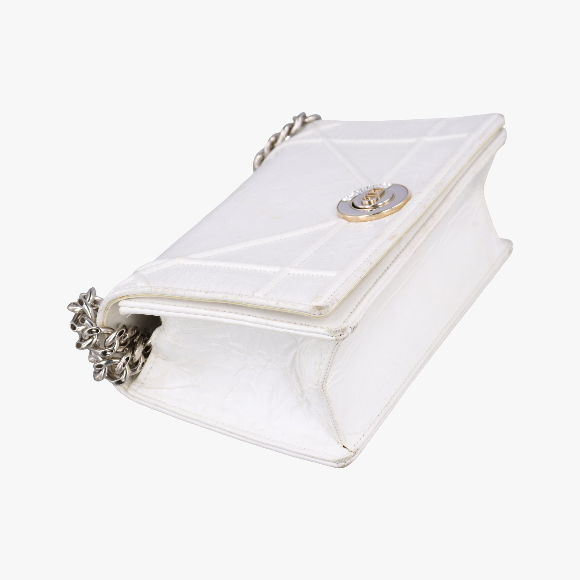 Secondhand Christian Dior Diorama White Leather  shoulderbag | stylenewstar