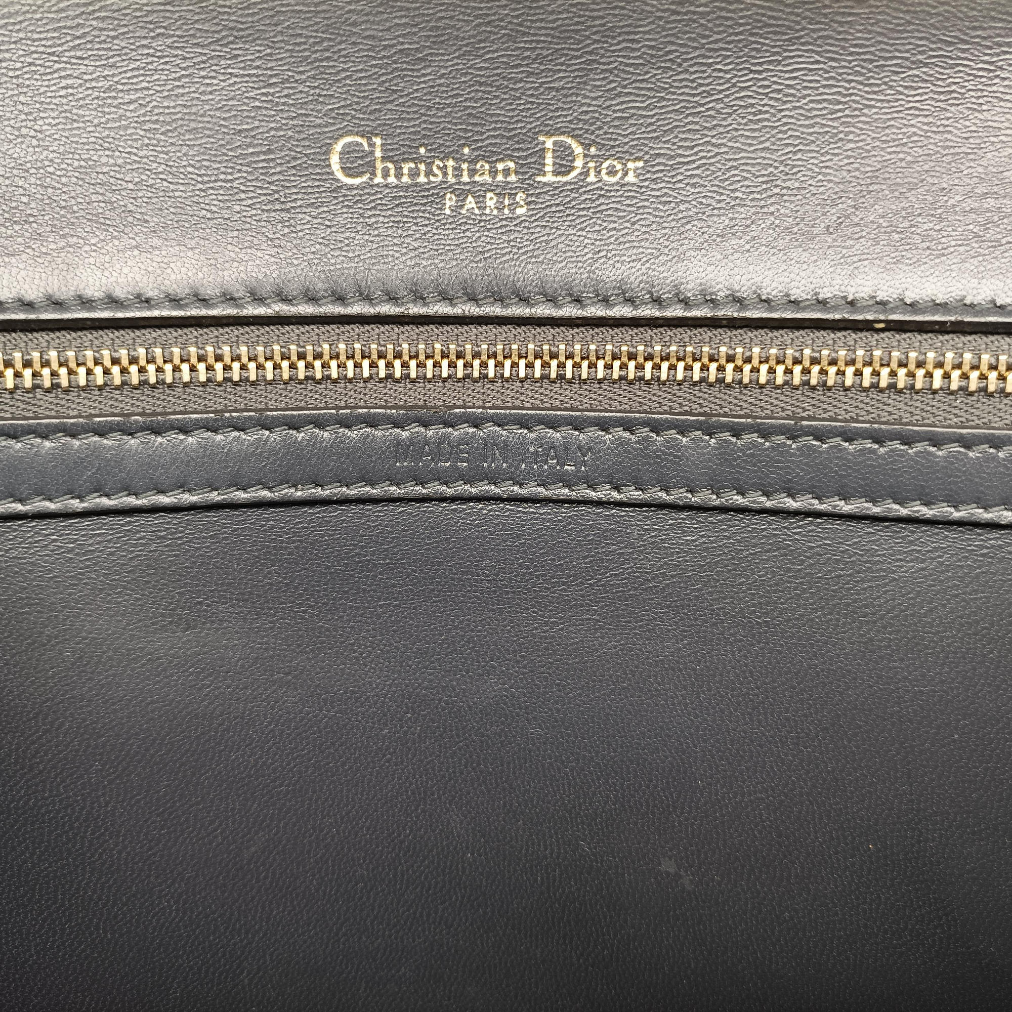 Pre-owned Christian Dior Diorama Golden Patent Leather  shoulderbag | stylenewstar
