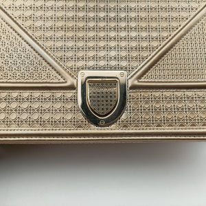 Pre-owned Christian Dior Diorama Golden Patent Leather  shoulderbag | stylenewstar