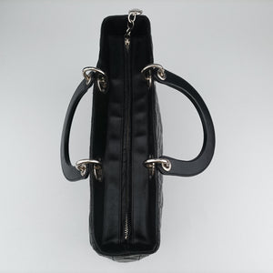 Pre-owned Christian Dior Lady Dior Black lambskin  handbag | stylenewstar