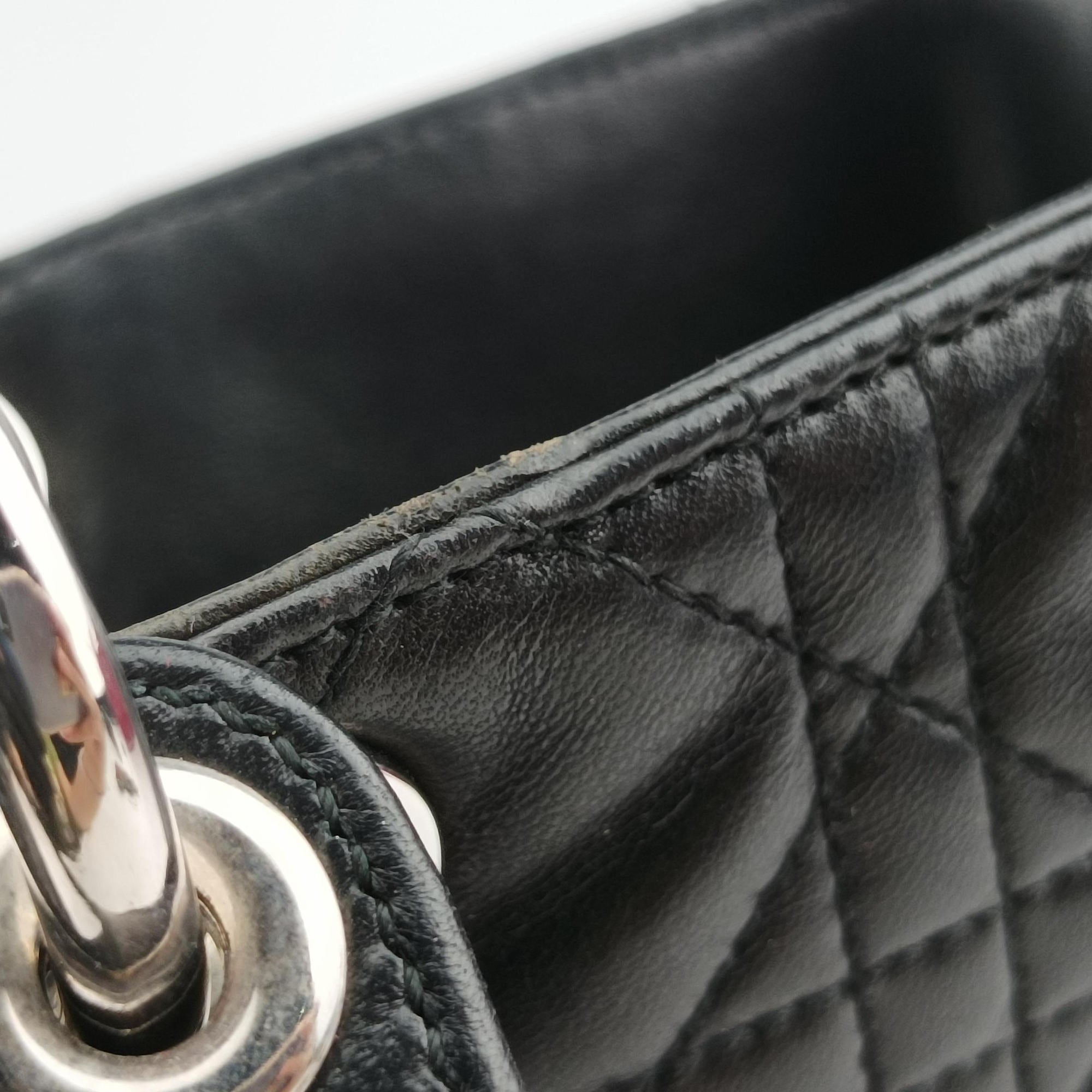 Pre-owned Christian Dior Lady Dior Black lambskin  handbag | stylenewstar