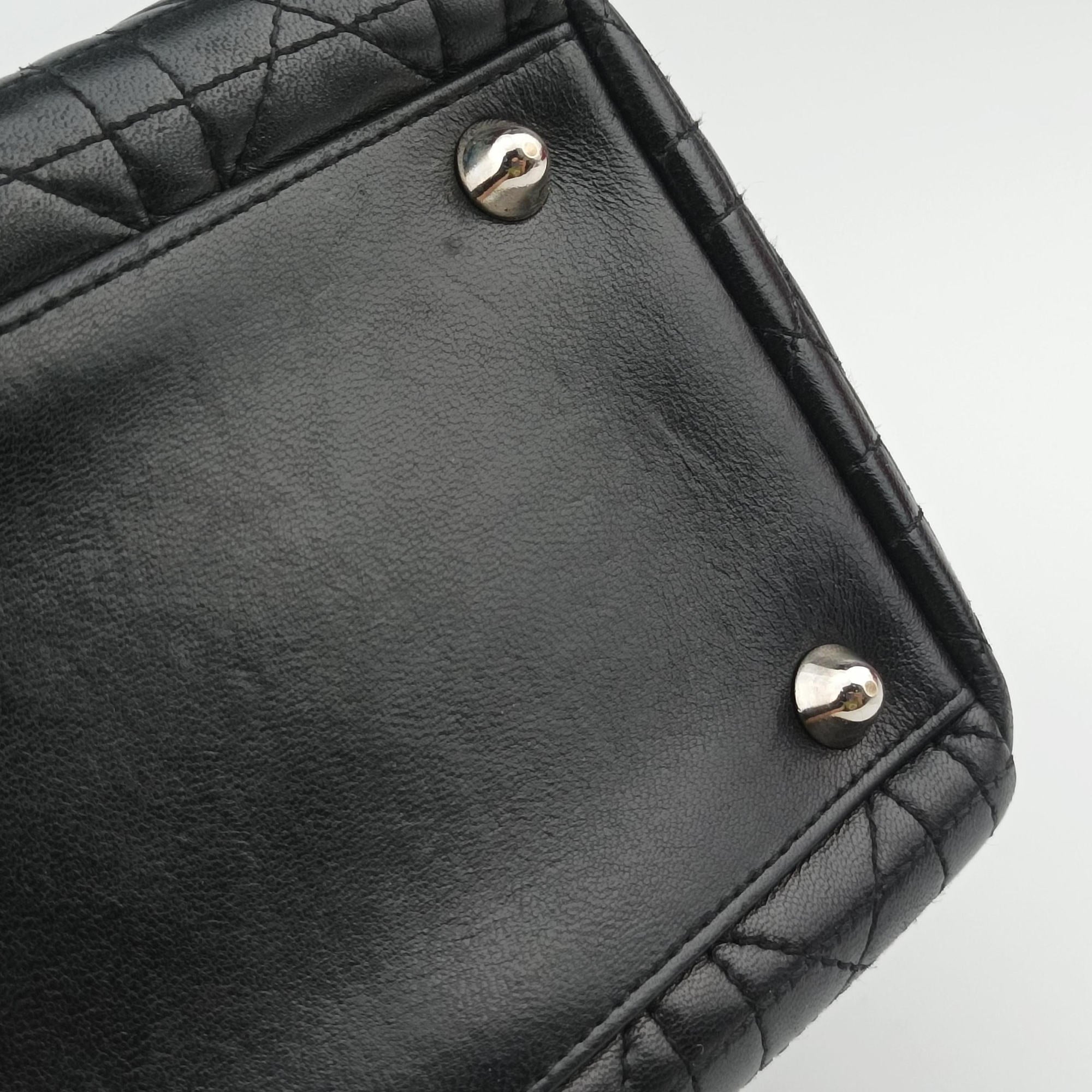 Pre-owned Christian Dior Lady Dior Black lambskin  handbag | stylenewstar