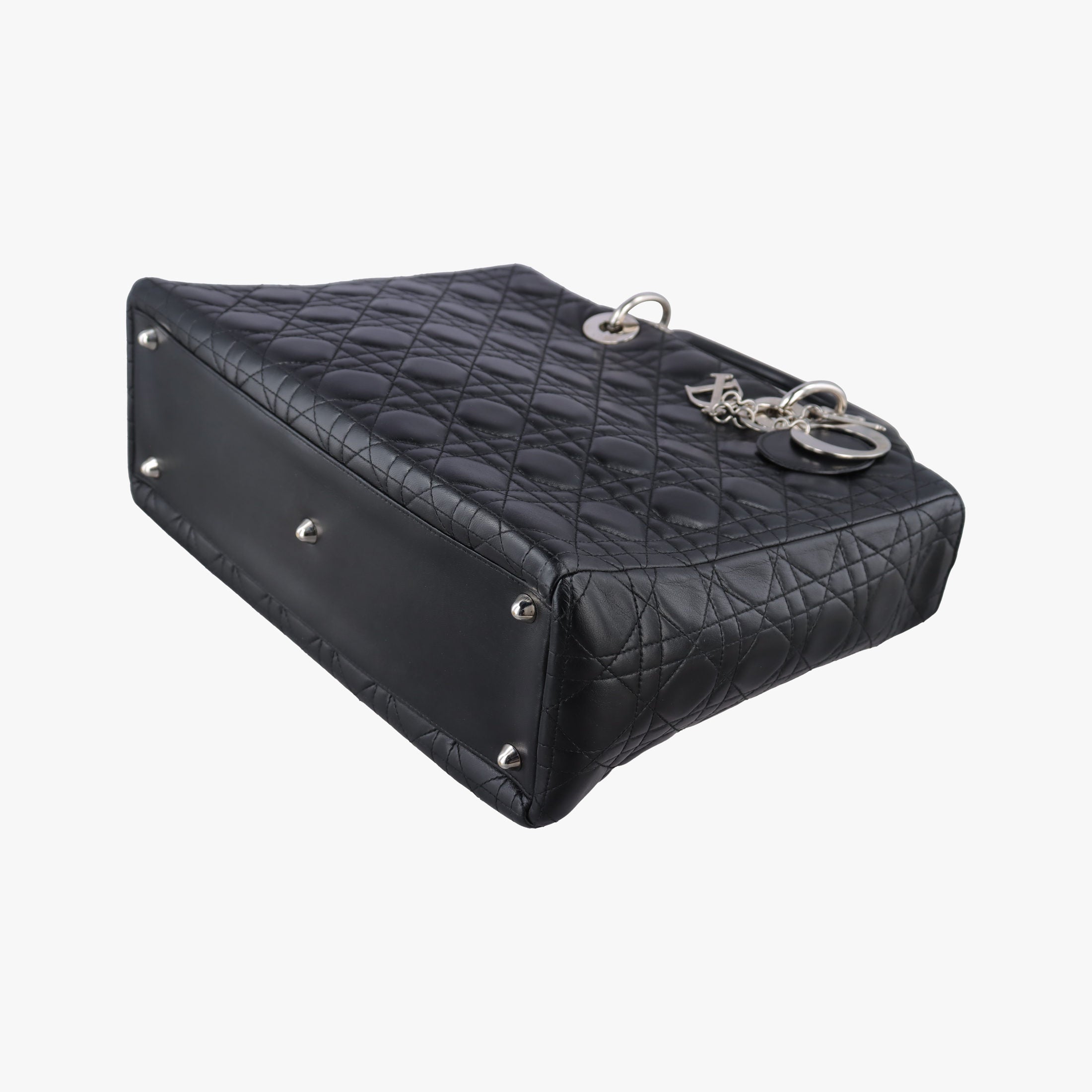 Pre-owned Christian Dior Lady Dior Black lambskin  handbag | stylenewstar