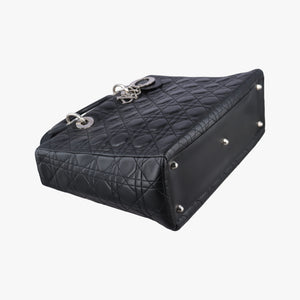 Pre-owned Christian Dior Lady Dior Black lambskin  handbag | stylenewstar