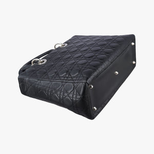 Pre-owned Christian Dior Lady Dior Black lambskin  handbag | stylenewstar